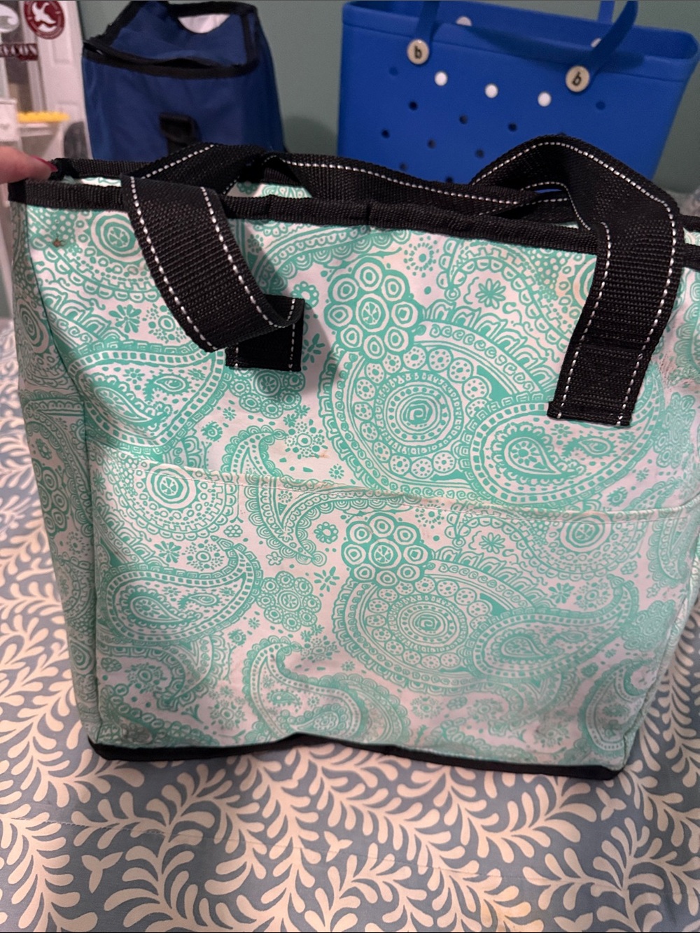Scout Mint Paisley Pocket Organizer Tote - Picture 3 of 8